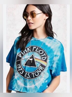 Pink Floyd Tie Dye Crop Top